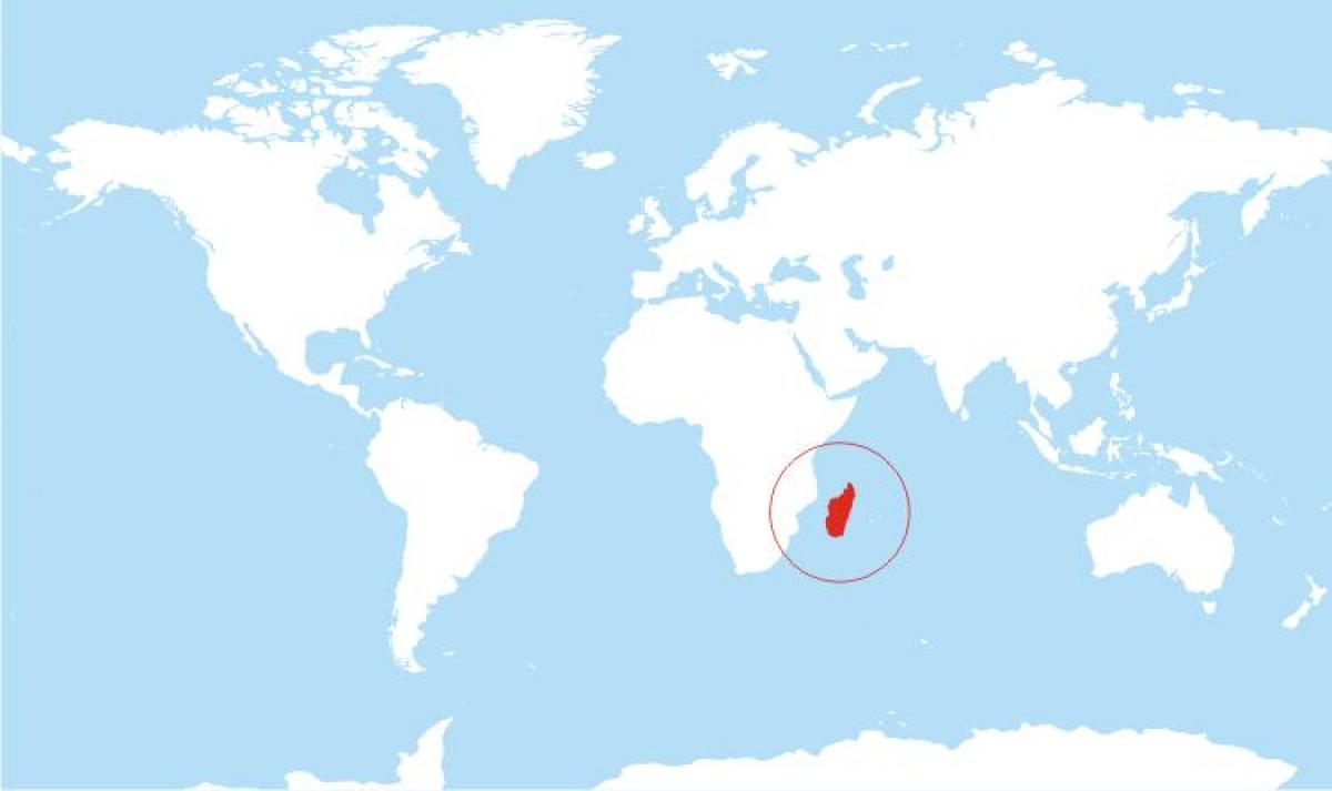χάρτης της Μαδαγασκάρης θέση στον κόσμο