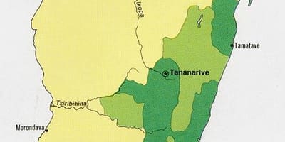 Μαδαγασκάρη πυκνότητα πληθυσμού χάρτης