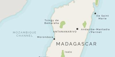 Χάρτης της Μαδαγασκάρης και τα γύρω νησιά