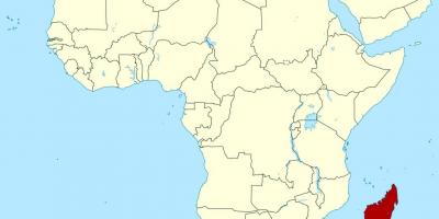 Μαδαγασκάρη στην αφρική χάρτης
