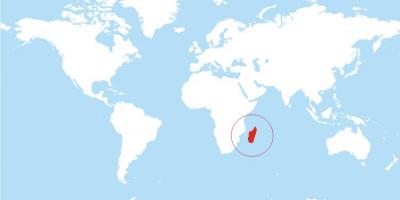 Χάρτης της Μαδαγασκάρης θέση στον κόσμο